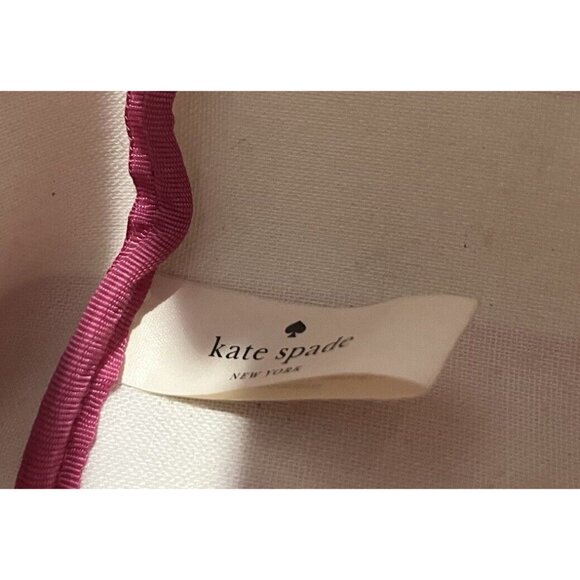 Kate Spade Hawthorn Lane Ryan Pink White Striped Tote Large Coated Canvas - Picture 10 of 11